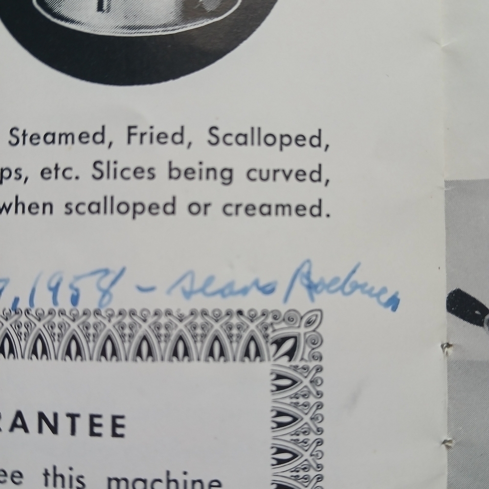 Vintage 1955 Pamphlet Instructions for using your Miracle Food Cutter Cone Model - Picture 5 of 8
